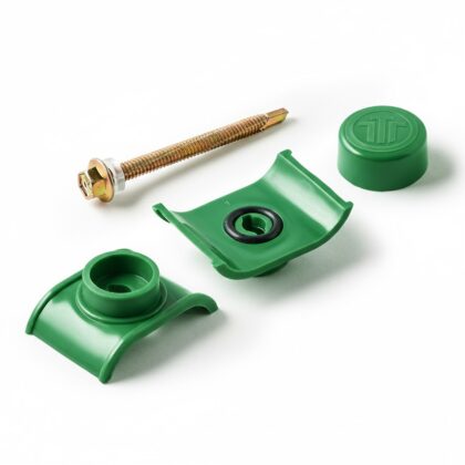 Tornillos autoperforantes cresta alta verde