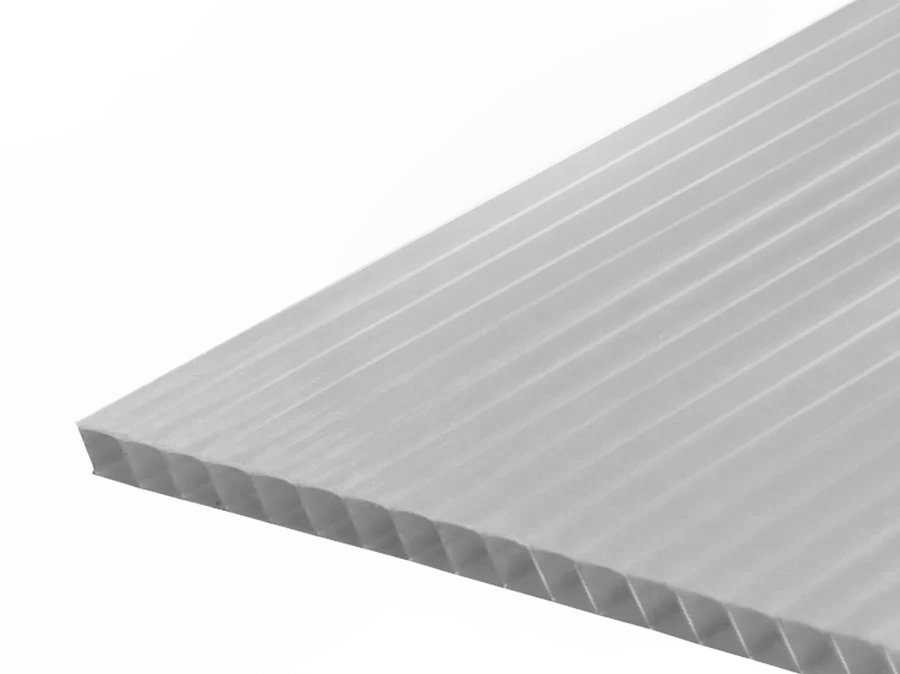 Lamina policarbonato alveolar 6mm gris control solar