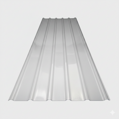 Teja fibra de vidrio cresta baja cristal