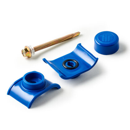 Tornillos autoperforantes cresta alta azul