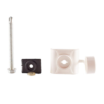 Tornillos autoperforantes cresta alta blanco
